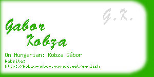 gabor kobza business card