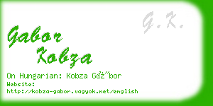 gabor kobza business card